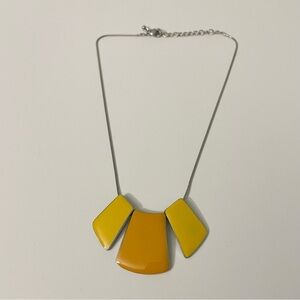 Color Block Geometric Statement Necklace